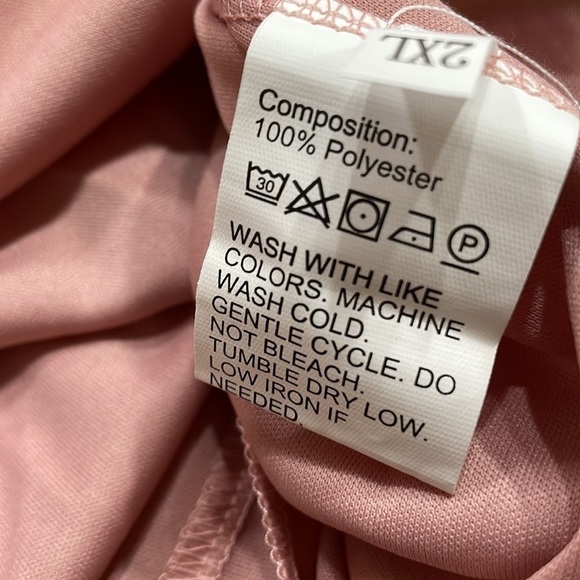 Pink Plus Size Chiffon Style Babydoll Dress - Picture 15 of 16